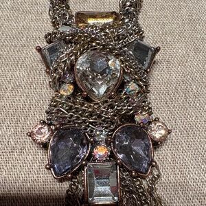 Banana Republic Silver and Gold Statement Necklace